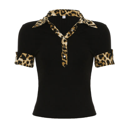 T-shirt gothique à manches longues et coutures en maille pour fille sexy