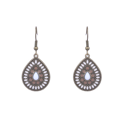 Boucles d'oreilles à pompons rétro de style ethnique bohème
