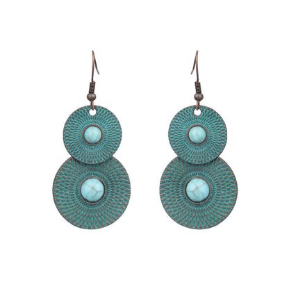Boucles d'oreilles à pompons créatives de style ethnique bohème rétro