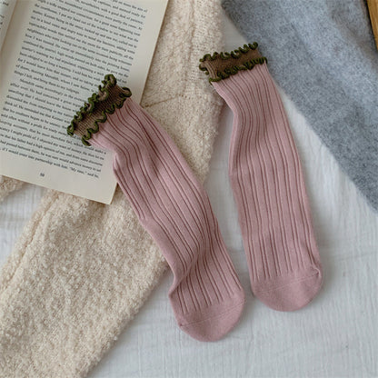 Fashion Distinctive Wood Ear Side Stockings