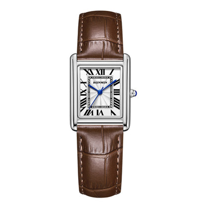 Casual Square Dial Waterproof Quartz Watch for Men and Women