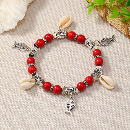 Women Trendy Bohemian Ocean Style Multicolor Shell Bracelet