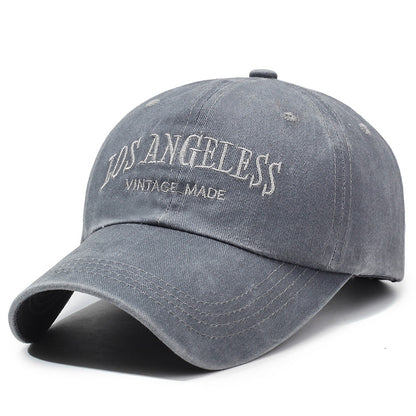 Gorra de béisbol de algodón lavado con letras bordadas