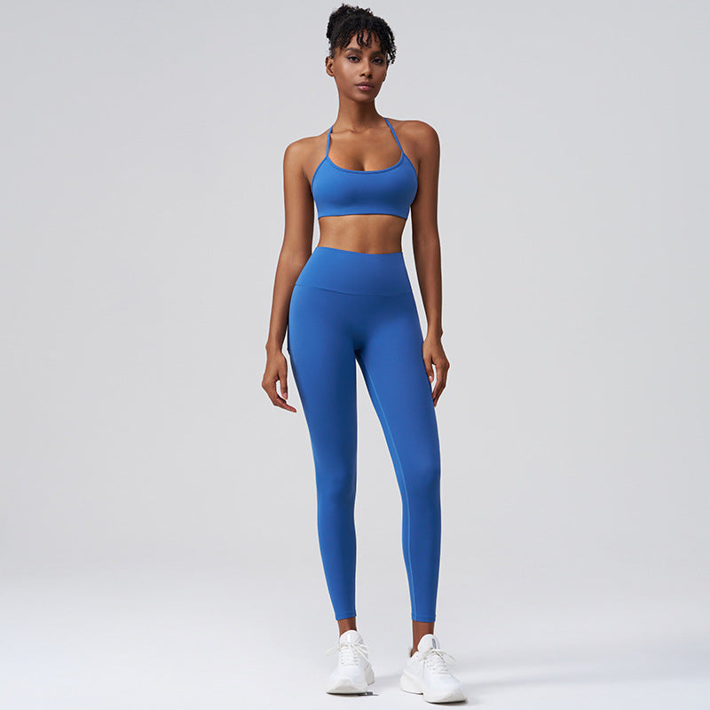 Women Fashion Yoga Solid Color Sports Set