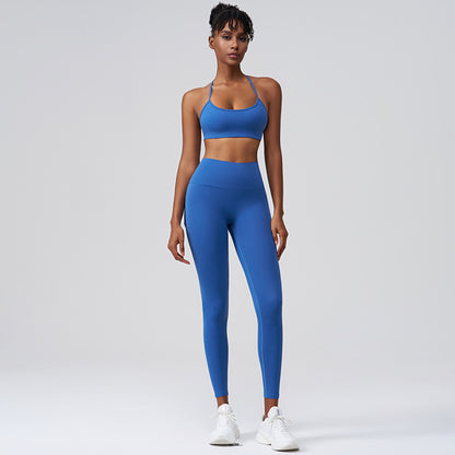 Women Fashion Yoga Solid Color Sports Set
