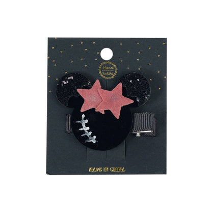 Pince à cheveux Halloween pour enfants, motif citrouille amusant, nœud