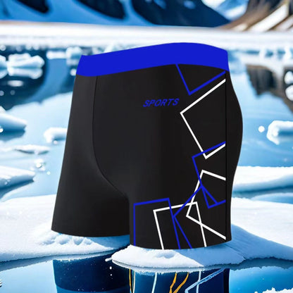 Traje de baño con estampado de letras y colores a juego para hombre