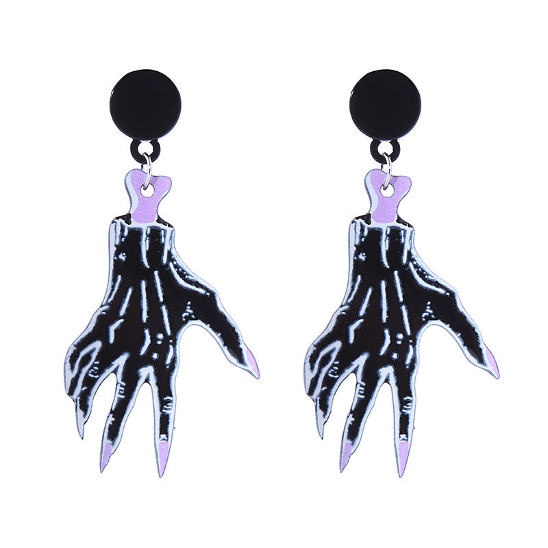 Halloween Women Funny Horror Ghost Bloodstain Acrylic Earrings