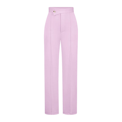 Women Fashion Casual Solid Color Wide Leg Pants