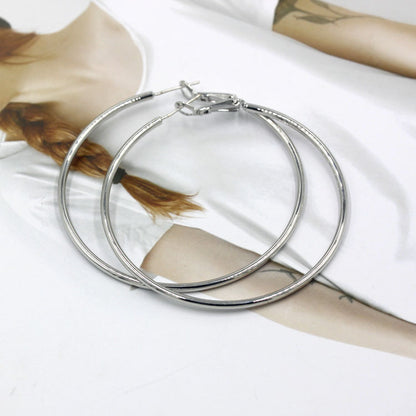 Simple Exaggerated Hoop Earrings in Copper