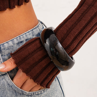Women Fashion Exaggerated Translucent Acrylic Bracelet