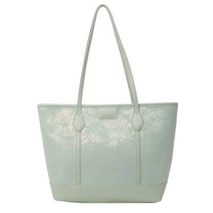 Women Fashionable Solid Color PU Tote Bag