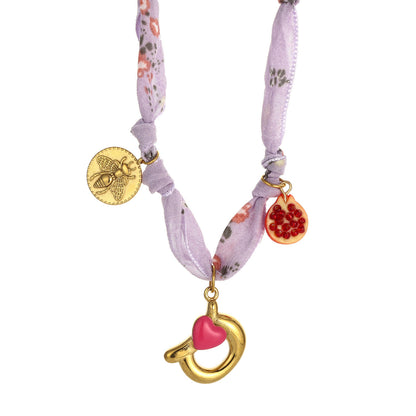 Collares de seda con colgante de letras inglesas y aceite de gota hechos a mano para mujer