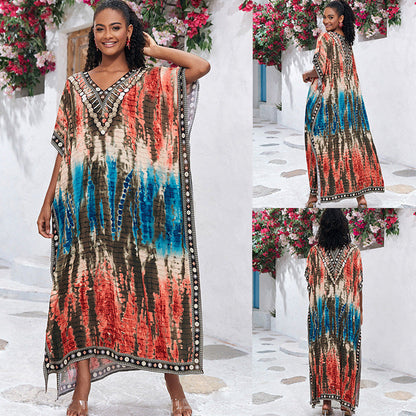 Traje de baño informal con estampado de mariposas para playa y vacaciones para mujer