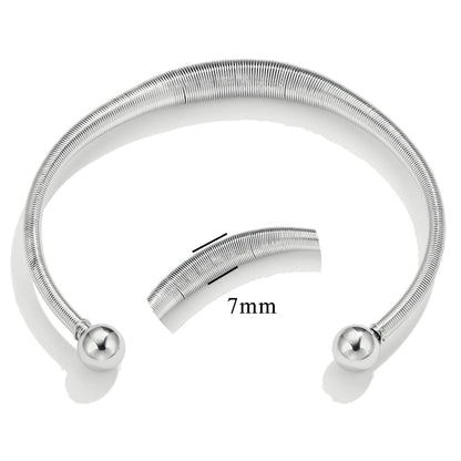 Women Bohemian Titanium Steel Spring Adjustable Bracelet