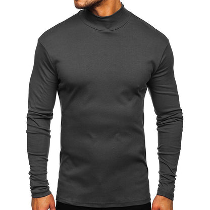 Men's Casual Basic Solid Color Long Sleeve T-Shirt