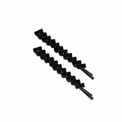 Women Fashion Simple Rhinestone Hairpin 2pieceSet