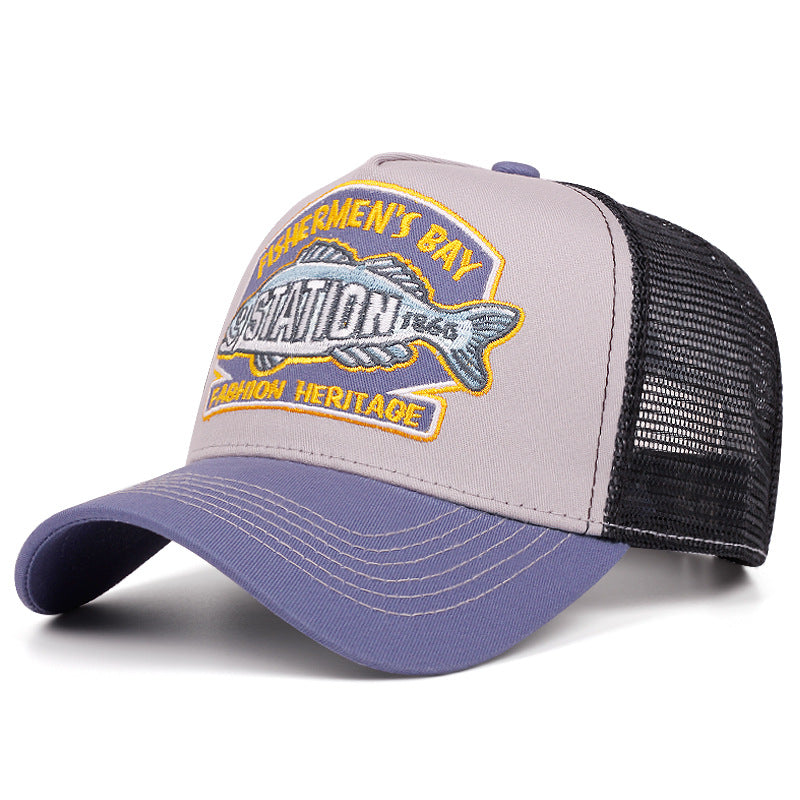 Gorra de camionero transpirable para exteriores con bordado vintage