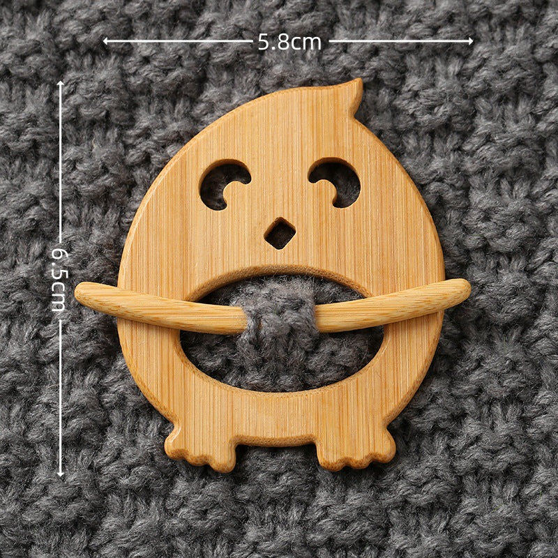 Broches en bois représentant des animaux pour la mode féminine