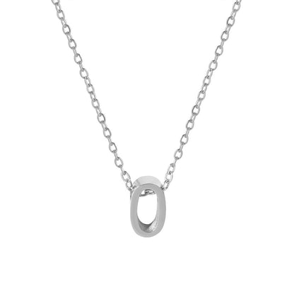 Collar con colgante de alfabeto simple a la moda para mujer