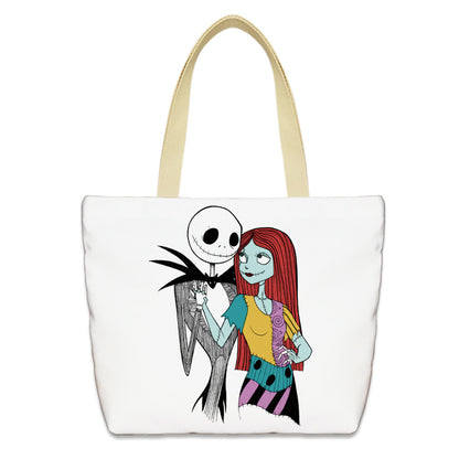 Bolso de lona con diseño de calabaza de Halloween para mujer