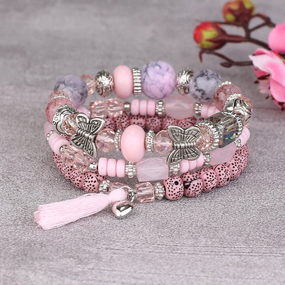 Bohemian Style Multi-Layer Wooden Beaded Bracelet