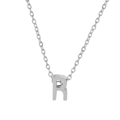 Collar con colgante de alfabeto simple a la moda para mujer