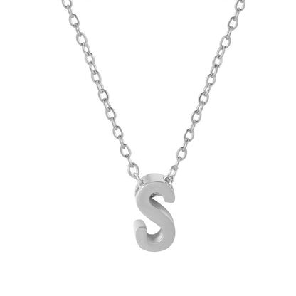 Collar con colgante de alfabeto simple a la moda para mujer