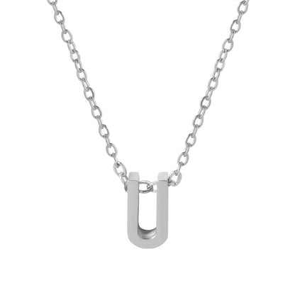 Collar con colgante de alfabeto simple a la moda para mujer