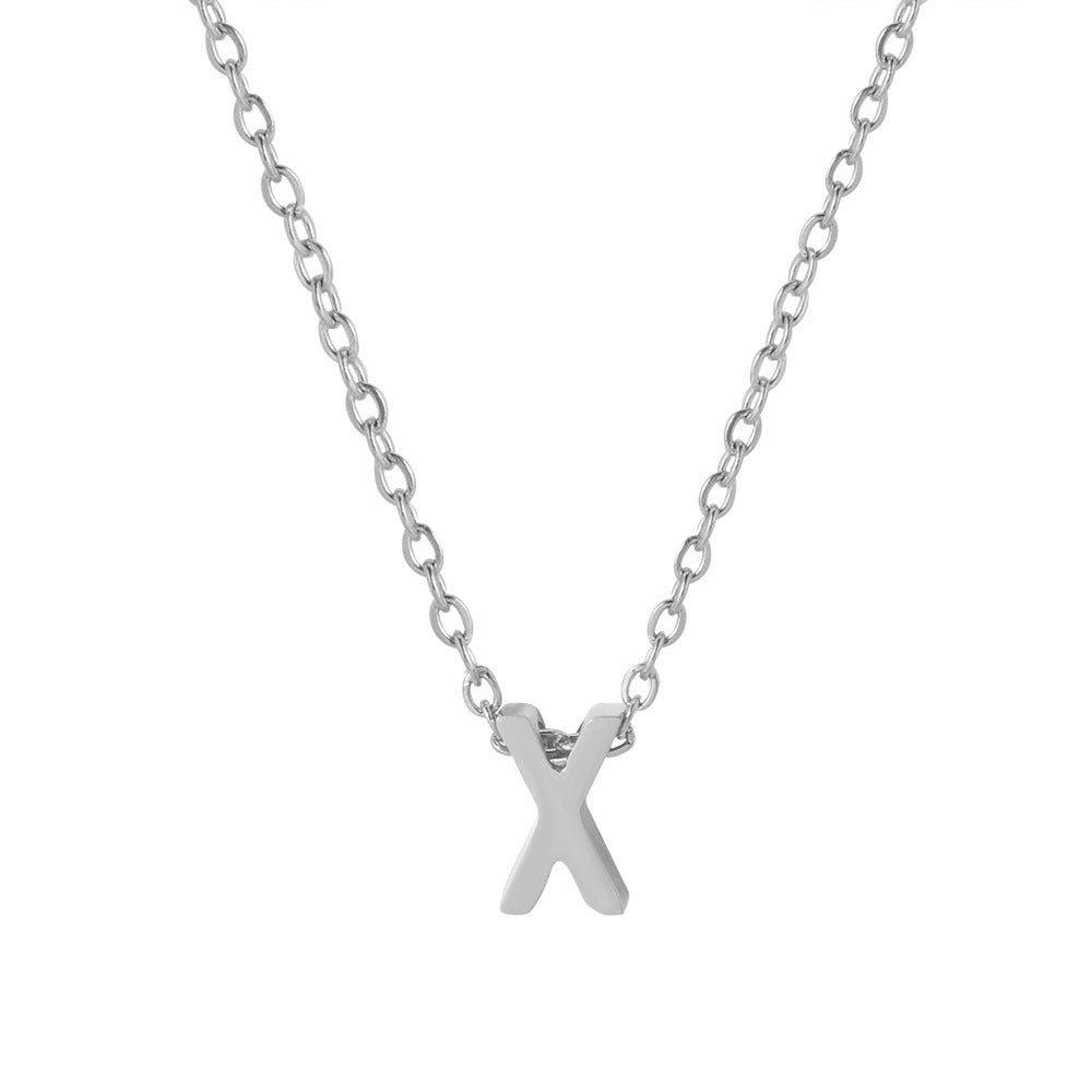 Collar con colgante de alfabeto simple a la moda para mujer