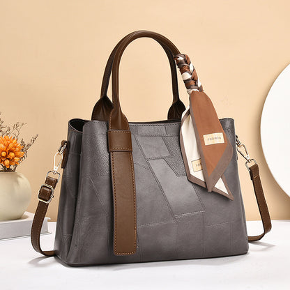 Bolso de mano informal de lona con cinta para mujer