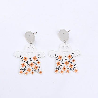 Halloween Women Fashion Character Acrylic Earrings