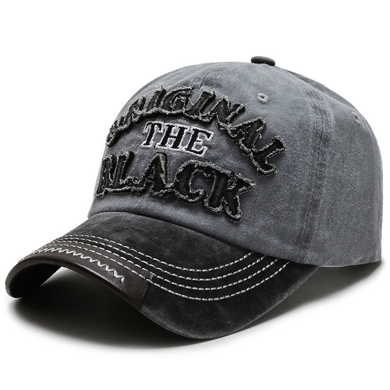 Gorra de béisbol con letras bordadas, estilo retro, informal, a la moda para hombre