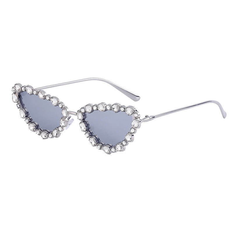 Fashion Personalized Rhinestone Triangle Sunglasses