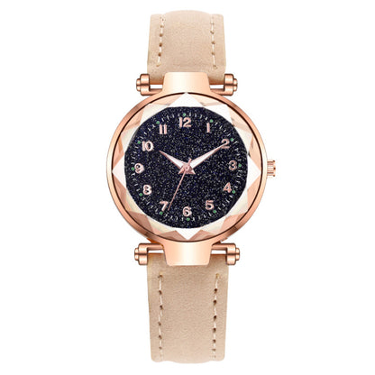Women Fashion Solid Color Starry Sky Digital Watch