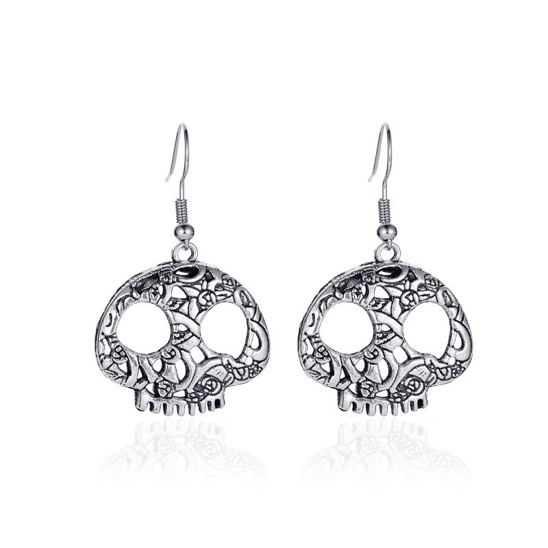 Halloween Skeleton Bat Spider Earrings Alloy Retro Style
