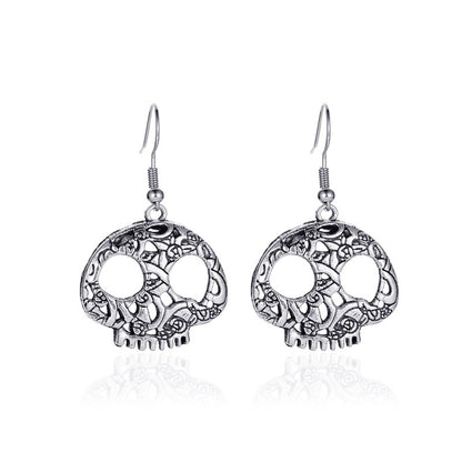 Halloween Skeleton Bat Spider Earrings Alloy Retro Style