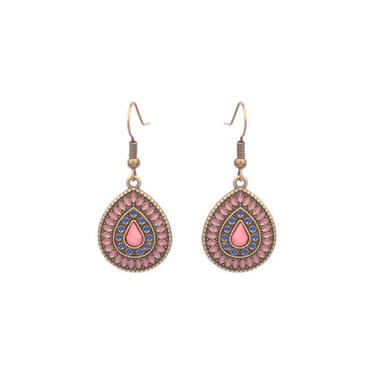 Boucles d'oreilles à pompons créatives de style ethnique bohème rétro