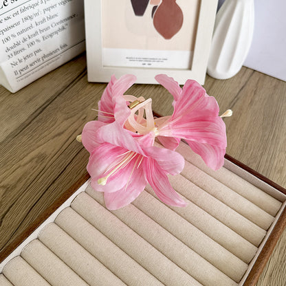 Épingle à cheveux pastorale pour femme Sweet Lily Grab Clip