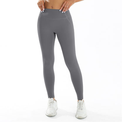 Women Yoga Solid Color High Waist Sports Leggings