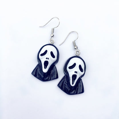 Pendientes colgantes de Halloween para mujer, divertidos, con esqueleto, fantasma, calabaza, gato y búho
