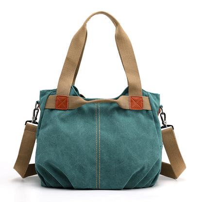 Vintage Casual Women Canvas Commuter Handbag