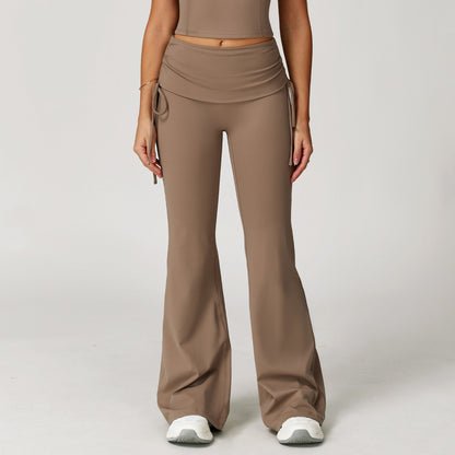 Women Fashion Casual High Waist Flared Sports Pants