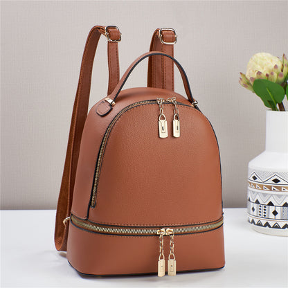 Women Casual Zipper Backpack in PU Urban Style