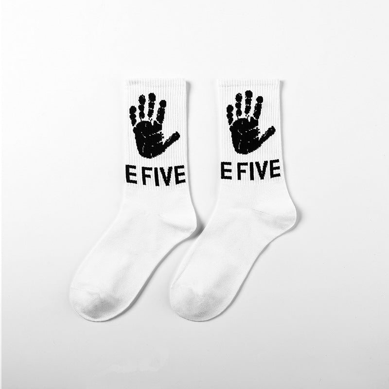Calcetines de Halloween para hombre con diseño punk de calavera y palmeras y astronauta