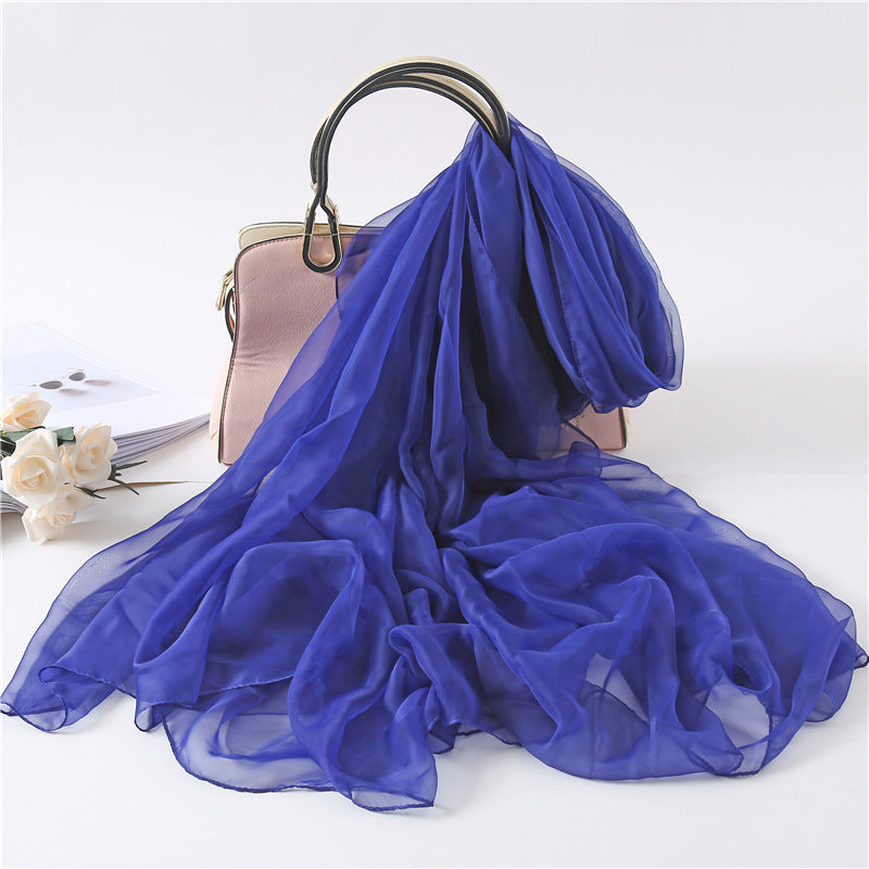 Large Size Solid Color Sunscreen Scarf for Women