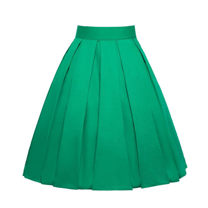 Falda plisada estampada elegante de moda para mujer