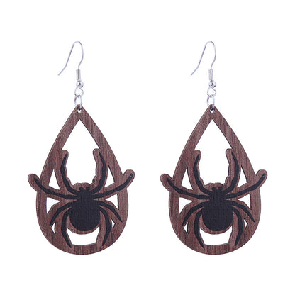 Halloween Women Funny Ghost Pumpkin Spider Skull Bat Earrings
