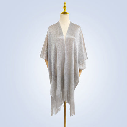 Summer Women's Fashion Solid Color Tassel Cardigan