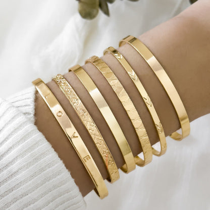 Conjunto de pulseras sencillas multicapa de estilo bohemio